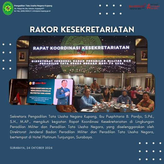 kegiatan Rapat Koordinasi Kesekretariatan di Lingkungan Peradilan Militer dan Peradilan Tata Usaha Negara